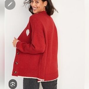 Old Navy Red Button-Up Women's Sweater Sz Xs